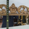 Grand miroir antique doré à cadre sculpté - 3