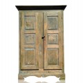 Grande armoire antique en pin, 12 caissons soulevés, clous forgés - 2