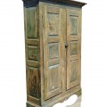 Grande armoire antique en pin, 12 caissons soulevés, clous forgés - 7