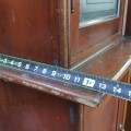 Grande armoire bibliothèque vitrée, corniche légèrement abîmée (voir autres photos) - 6