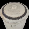 Grande jarre décorative en grès 12 gallons avec couvercle  - 2