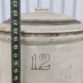 Grande jarre décorative en grès 12 gallons avec couvercle  - 3