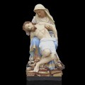 Antique polychrome Pietà statue, Mary & Jesus religious statues - 1