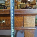 Grande table antique en chêne maillé, 7 pieds de long  - 4