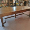 Grande table antique en chêne maillé, 7 pieds de long  - 6