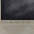 Gravure art déco signée Martine, The garden Walk, tableau - 3