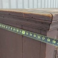 Haut d'armoire antique en pin, clous carrés, bahut, buffet (voir autres photos) - 4