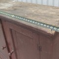 Haut d'armoire antique en pin, clous carrés, bahut, buffet (voir autres photos) - 6