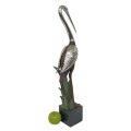 Héron décoratif en métal, statue animalière - 3
