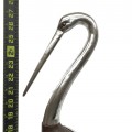 Héron décoratif en métal, statue animalière - 4