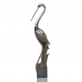 Héron décoratif en métal, statue animalière - 1