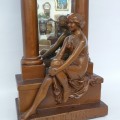 Horloge avec miroir et statue, signée Petrucci  - 2