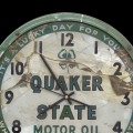 Horloge publicitaire Quaker State motor, vitre craquée  - 3