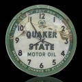 Horloge publicitaire Quaker State motor, vitre craquée  - 1