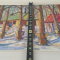 Huile sur masonite signed Fleurimont Constantineau, peinture, tableau  - 4