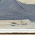 Huile sur masonite signée Bruno Côté, tableau, peinture  - 3