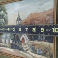 Huile sur masonite signée Crete, tableau, peinture  - 4