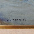 Oil on masonite signed J.G. Tanguay, painting  - 3