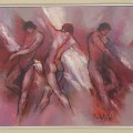 Huile sur toile signée Marcelle Dubé (32'' x 36''), tableau, peinture  - 2