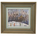 Oil on canvas signed Maurice Lebon, painting - 1