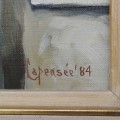 Oil on canvas signed Michel Lapensée, painting (17'' x 24''), L'entrée du fort, Québec - 3