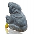 Inuit stone carving of mother and children, full of emotion. - 7