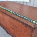 Antique pine blanket chest, original color  - 7