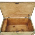 Antique wooden blanket chest, box  - 3