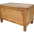 Antique wooden blanket chest, box  - 7