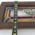 Joli petit vitrail antique, petite craque, voir autres photos - 3