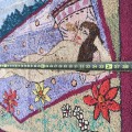Folk art vintage hooked rug  - 2