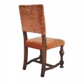 Jolie chaise rembourrée avec piétement à traverses - 3