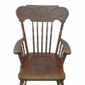 Nice antique pressback rocking chair  - 2
