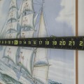 Lithography signed, 142/900, sailboat printed painting  - 4