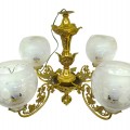 Beautiful 1980 brass chandelier  - 3