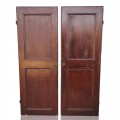 Jolie paire de portes d'armoire, double caissons  - 1