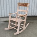 Jolie petit fauteuil berçant rustique, chaise berçante pour enfant  - 5