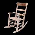 Jolie petit fauteuil berçant rustique, chaise berçante pour enfant  - 1