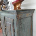 Antique 8 raised panels armoire, cupboard, original color  - 11