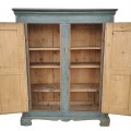 Antique 8 raised panels armoire, cupboard, original color  - 4