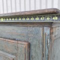 Antique 8 raised panels armoire, cupboard, original color  - 5