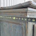 Antique 8 raised panels armoire, cupboard, original color  - 6