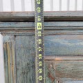 Antique 8 raised panels armoire, cupboard, original color  - 7