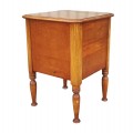 Nice antique pine 2 drawers table  - 4