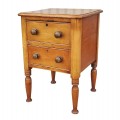 Nice antique pine 2 drawers table  - 1