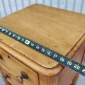 Nice antique pine 2 drawers table  - 7