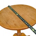 Jolie petite table guéridon en pin, piétement tourné - 2
