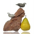 Beautiful stone sculpture decorated with carved birds - 3
