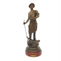 Jolie statue Victorienne en régule, Le travail - 1