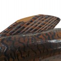 Wooden carved trout, folk art sculpture, carving  - 4
